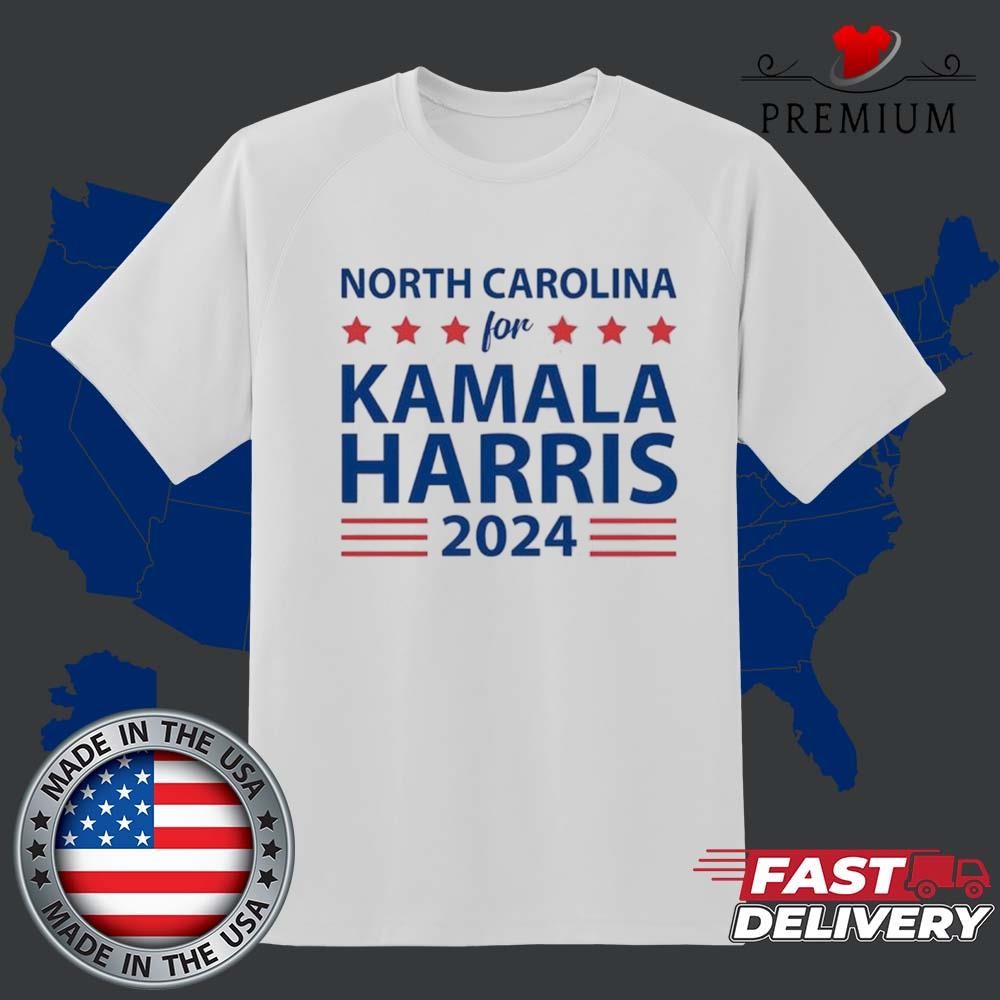 North Carolina For Kamala Harris President 2024 Usa Art Shirt