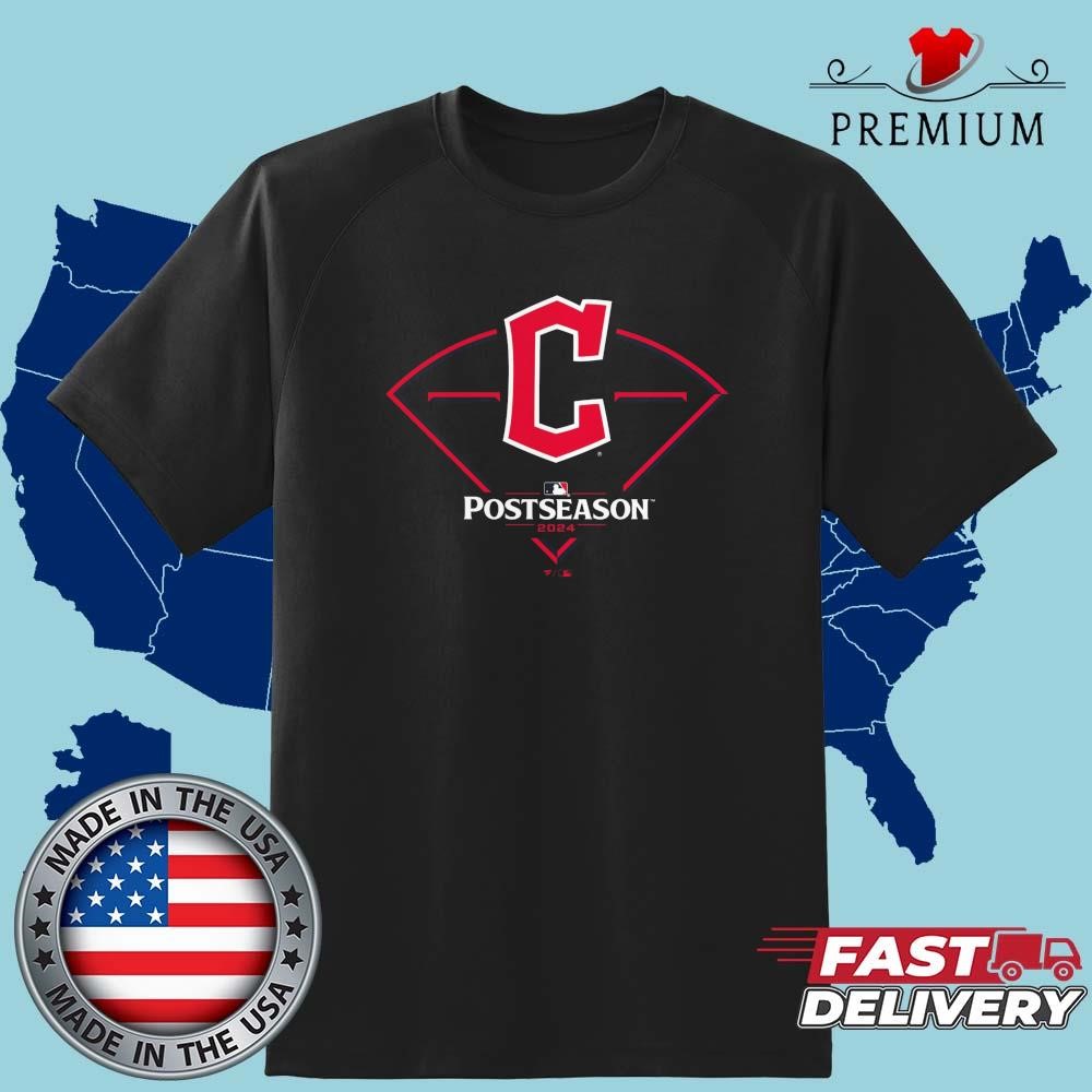 Official Cleveland Guardians Black 2024 MLB Postseason Around The Horn Shirt