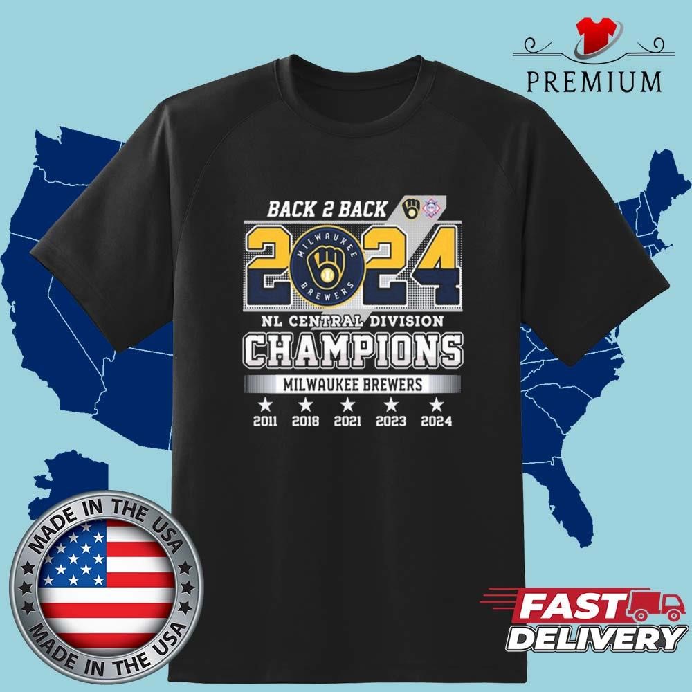 Official Milwaukee Brewers 2024 National League Central Division Champs Back To Back 2024 Shirt