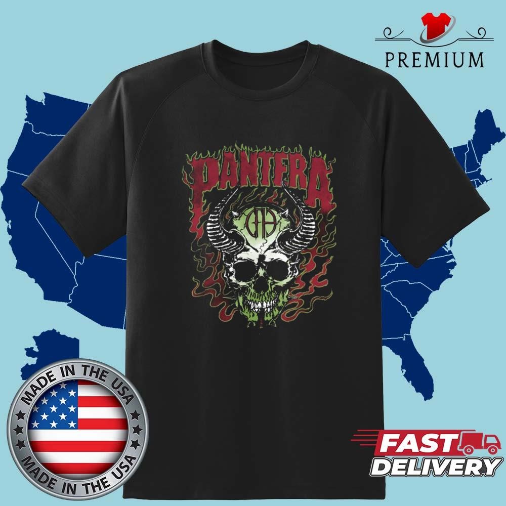 Pantera Smoking Skull 2024 Art Shirt