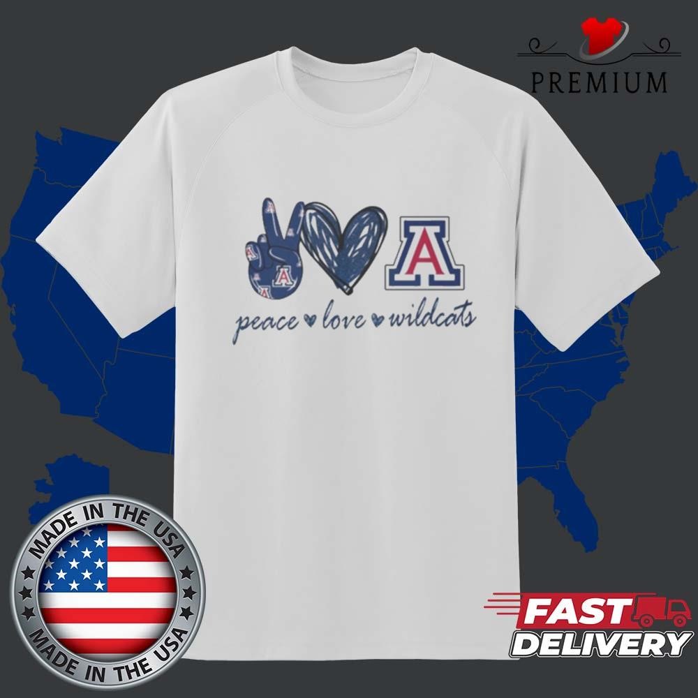 Peace Love Arizona Wildcats Art Shirt