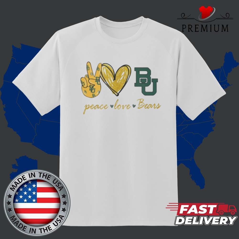 Peace Love Baylor Bears Art Shirt