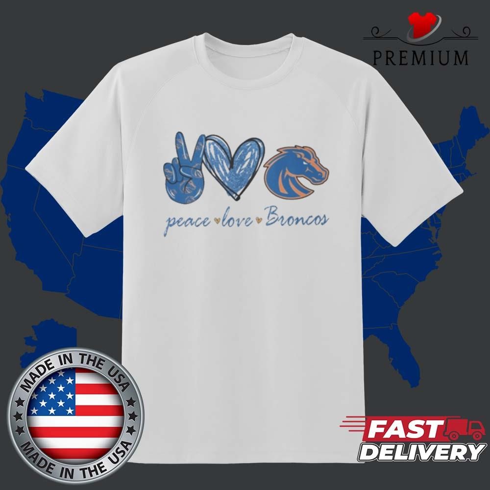 Peace Love Boise State Broncos Art Shirt