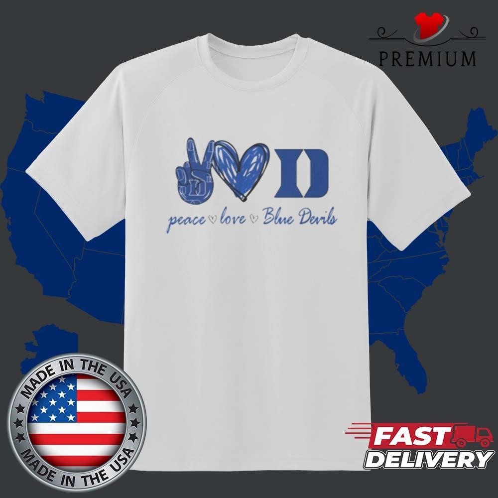 Peace Love Duke Blue Devils Art Shirt