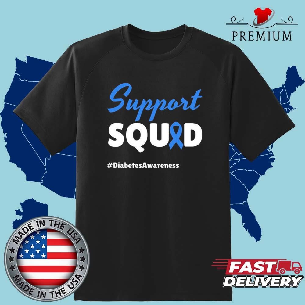 Support Squad Diabetes Awareness Art Shirt