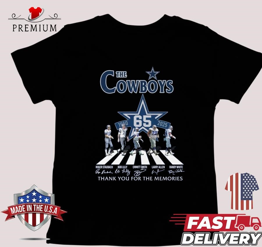 Dallas Cowboys 65th Anniversary 1960-2025 Thank You For The Memories Walking Signatures Sweater