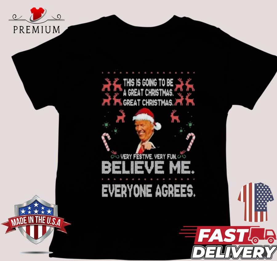 Donald Trump Merry Christmas Xmas Pajamas Holiday Sweater