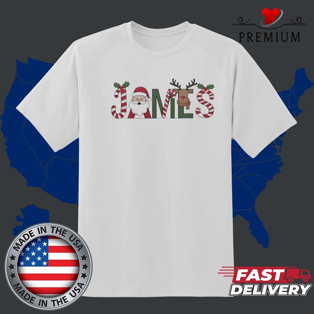 James Christmas Santa Reindeer Sweater