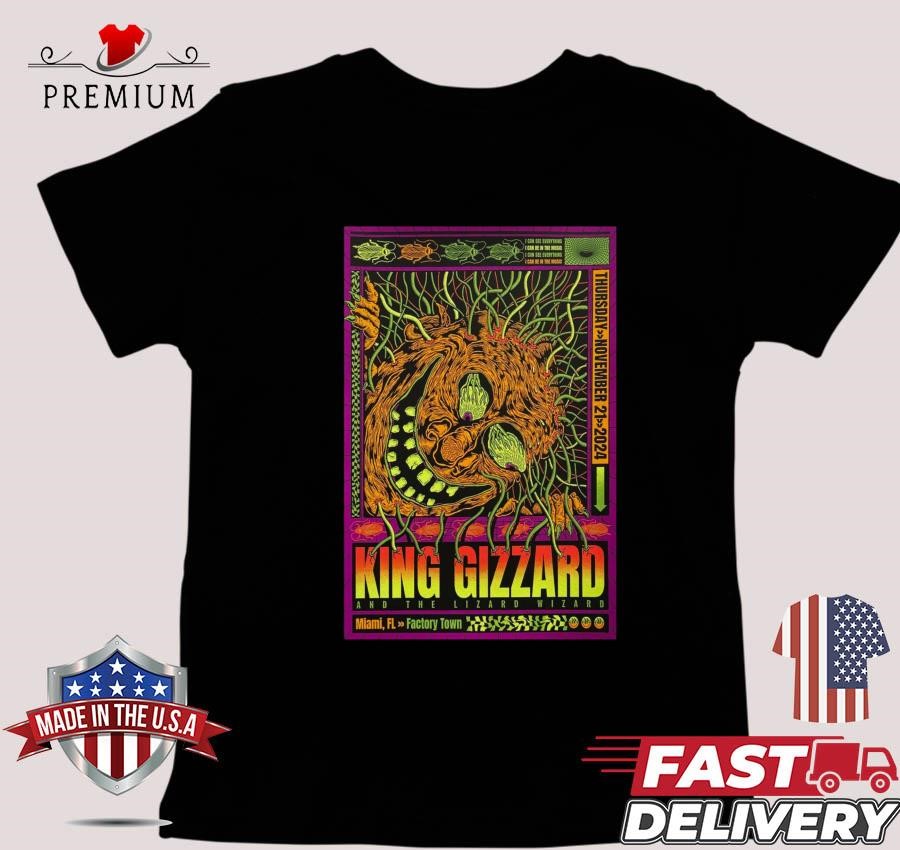 King Gizzard And The Lizard Wizard Factory Town Miami, FL November 21 2024 Tour Sweater