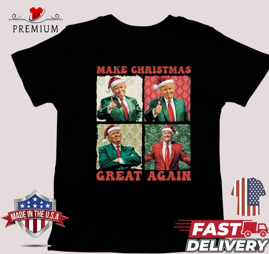 Make Christmas Great Again Funny Santa Trump 2024 Men Xmas Sweater