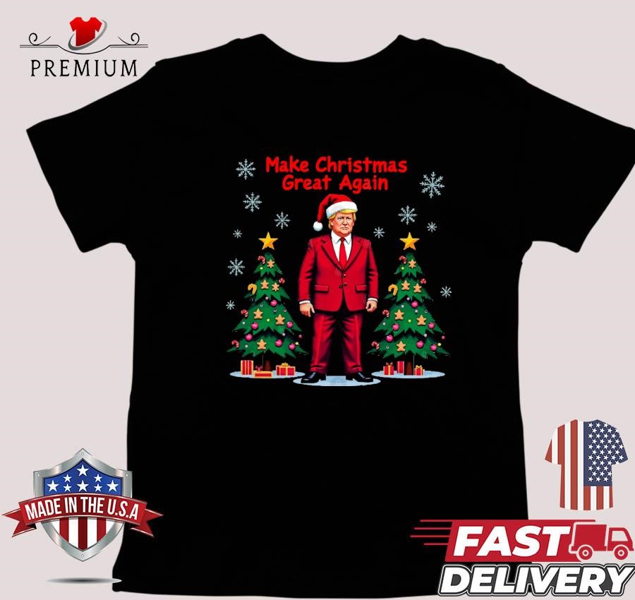 Make Christmas Great Again Funny Santa Trump 2024 Sweater