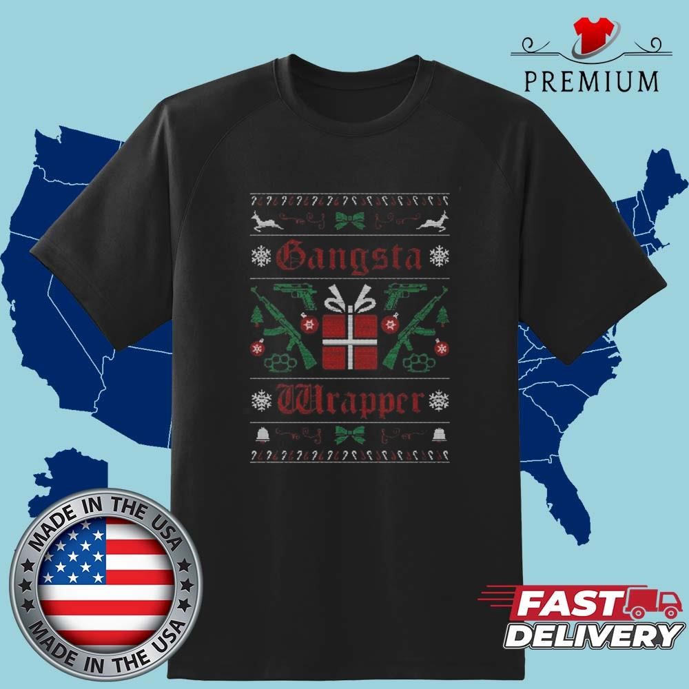 Official Gangsta Wrapper Christmas Ugly T-shirt