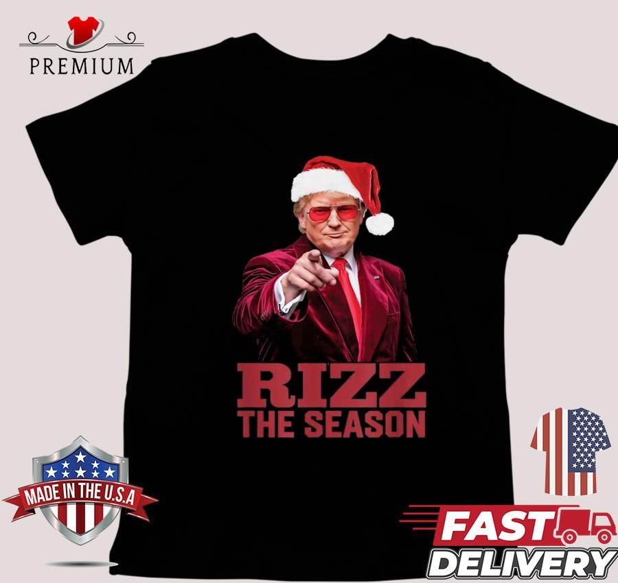 Rizz the Season Funny Trump Christmas Santa Pajama Rizzmas Sweater