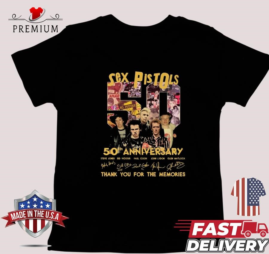 Sex Pistols 50th Anniversary Thank You For The Memories Signatures Sweater