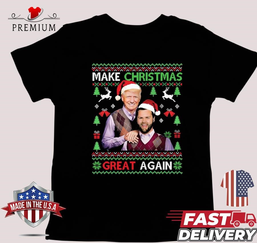 Trump Vance Brothers Funny Make Christmas Great Again Ugly Christmas Sweater