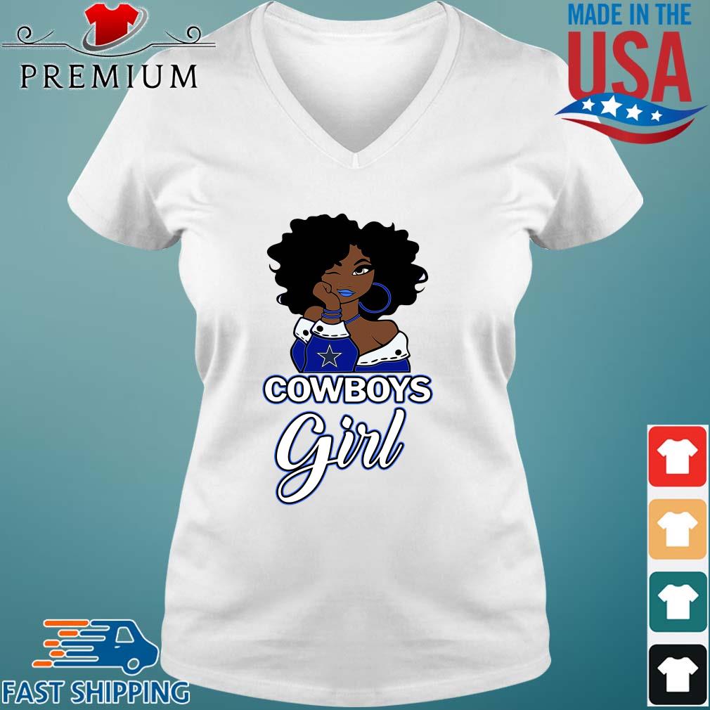 Dallas Cowboys football black girl shirt - Guineashirt Premium ™ LLC