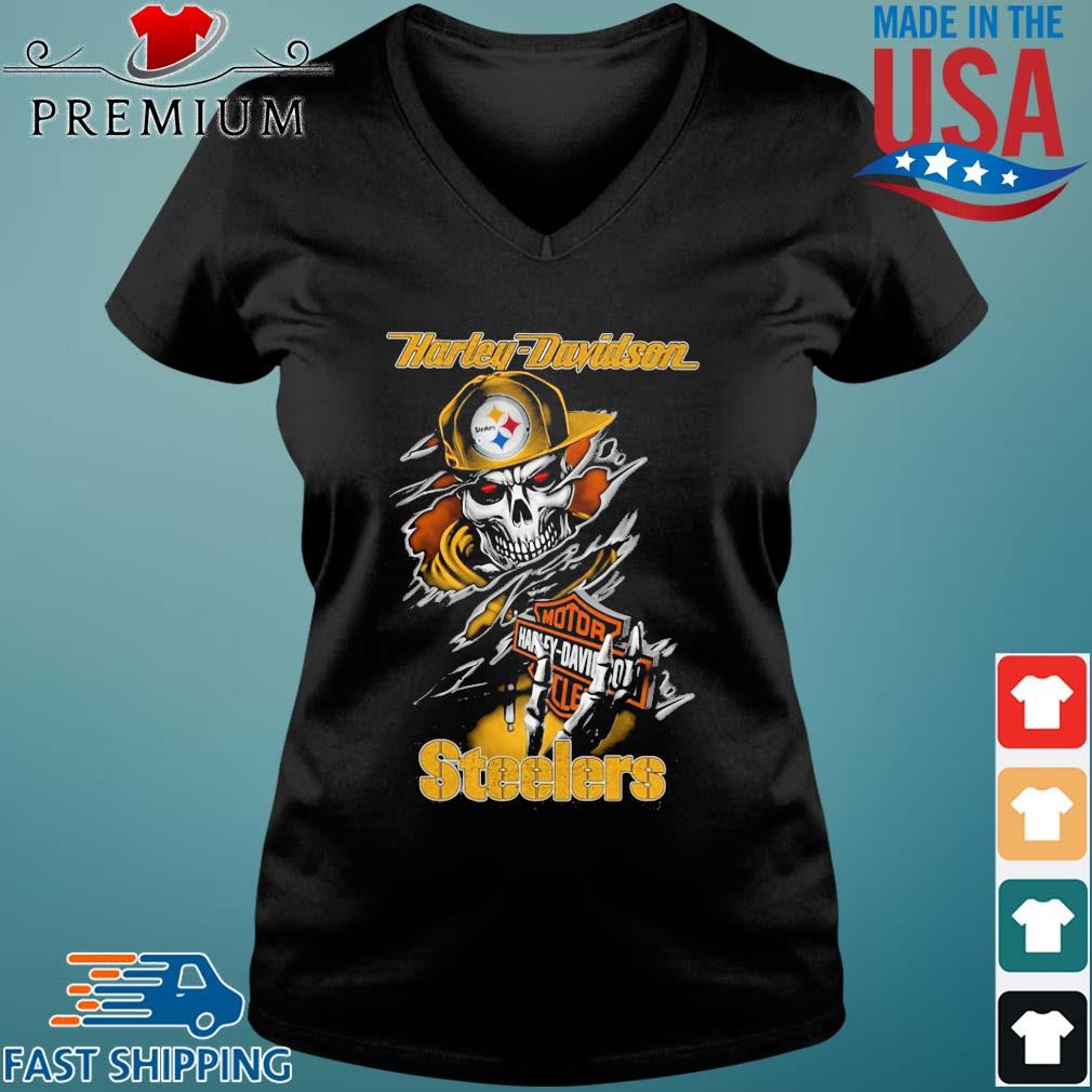 Skull Motor Harley Davidson Cycles Pittsburgh Steelers shirt