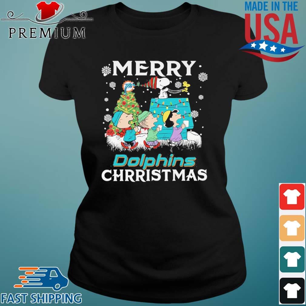 The Peanuts characters Miami Dolphins Christmas sweater, hoodie, sweater,  long sleeve and tank top