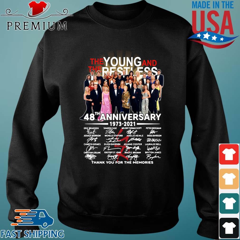 The Young And The Restless 48th Anniversary 1973 21 Thank You For The Memories Signatures Shirt Sweater Hoodie And Long Sleeved Ladies Tank Top